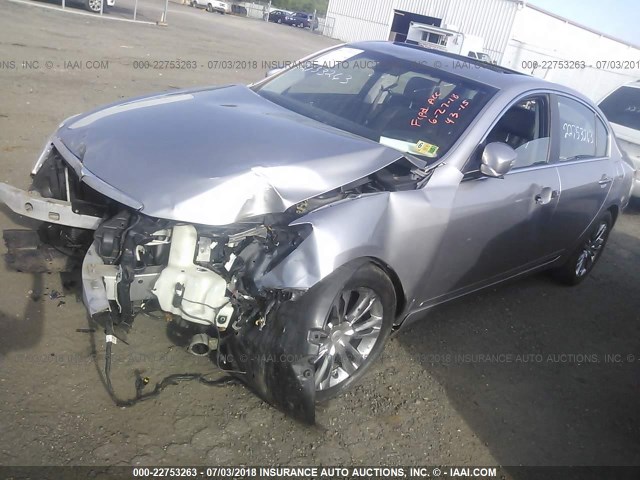 KMHGC4DF3AU109425 - 2010 HYUNDAI GENESIS 4.6L SILVER photo 2