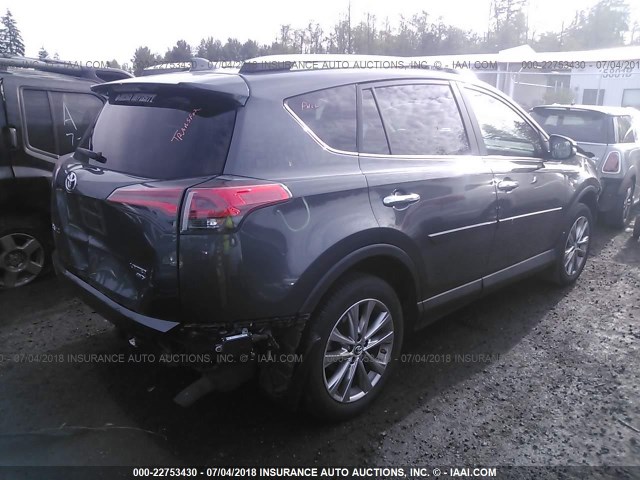 2T3DFREV8GW450056 - 2016 TOYOTA RAV4 LIMITED GRAY photo 4