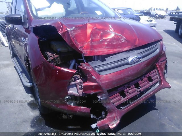 1FMCU0F73EUD80730 - 2014 FORD ESCAPE S BURGUNDY photo 6