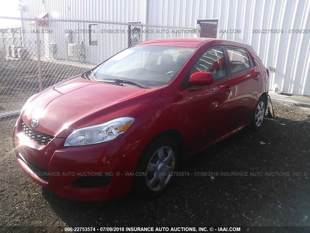 2T1KU40E49C166489 - 2009 TOYOTA COROLLA MATRIX  RED photo 2
