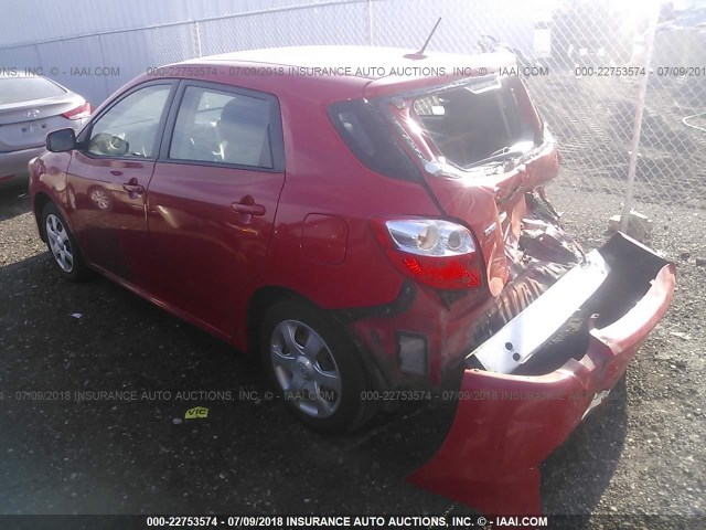 2T1KU40E49C166489 - 2009 TOYOTA COROLLA MATRIX  RED photo 3