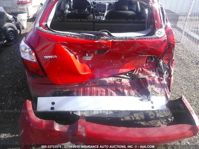 2T1KU40E49C166489 - 2009 TOYOTA COROLLA MATRIX  RED photo 6