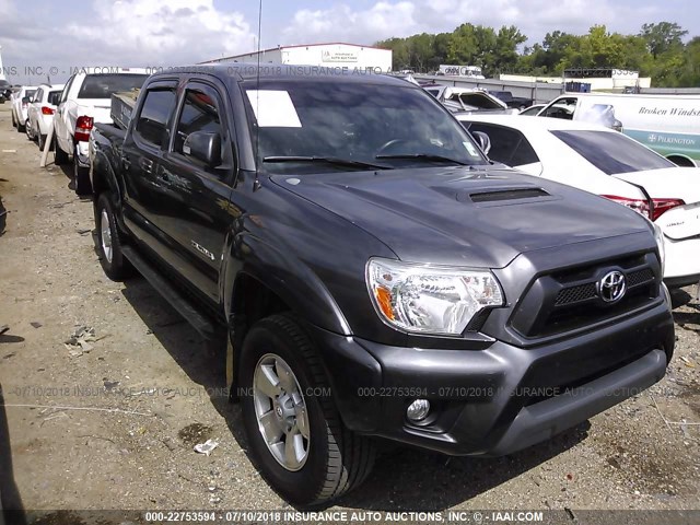 3TMLU4EN9EM159200 - 2014 TOYOTA TACOMA DOUBLE CAB GRAY photo 1