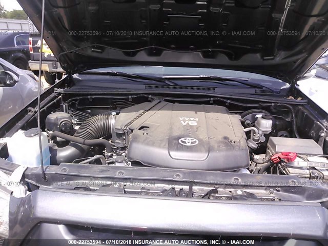 3TMLU4EN9EM159200 - 2014 TOYOTA TACOMA DOUBLE CAB 灰色 照片 10