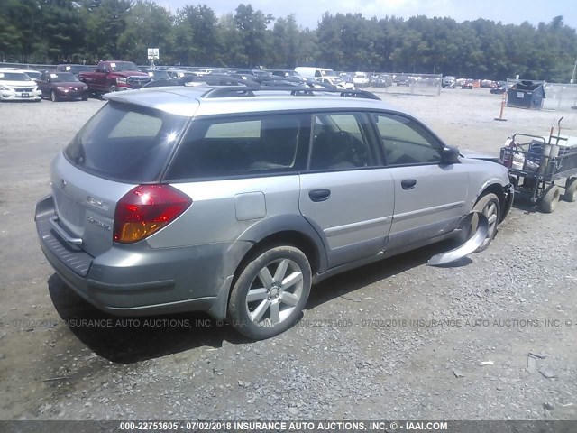 4S4BP61C177322207 - 2007 SUBARU LEGACY OUTBACK 2.5I SILVER photo 4