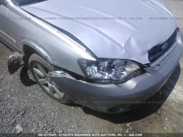 4S4BP61C177322207 - 2007 SUBARU LEGACY OUTBACK 2.5I SILVER photo 6