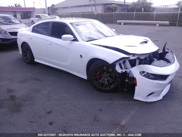 2C3CDXL92FH773307 - 2015 DODGE CHARGER SRT HELLCAT WHITE photo 1