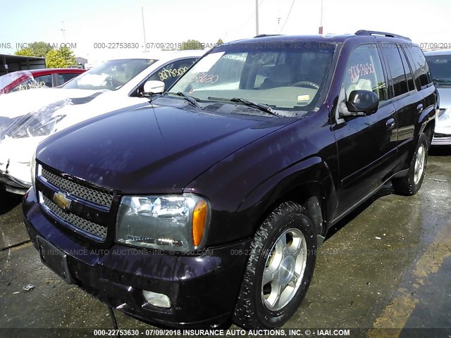 1GNDT33S892123769 - 2009 CHEVROLET TRAILBLAZER LT PURPLE photo 2