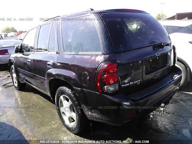 1GNDT33S892123769 - 2009 CHEVROLET TRAILBLAZER LT PURPLE photo 3