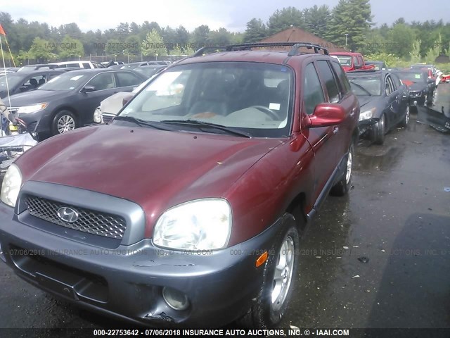 KM8SC73E24U615434 - 2004 HYUNDAI SANTA FE GLS/LX RED photo 2