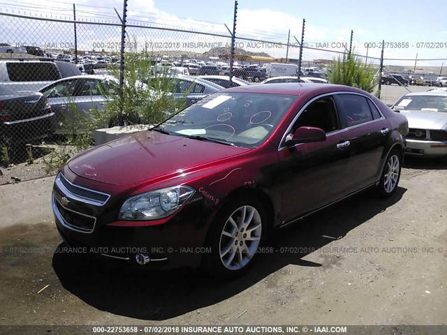 1G1ZE5EB1AF121711 - 2010 CHEVROLET MALIBU LTZ 红色 照片 2