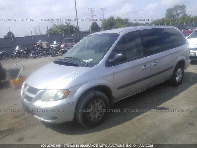 2B4GP44382R591741 - 2002 DODGE GRAND CARAVAN SPORT SILVER photo 2