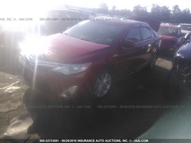 4T1BD1FK9CU040873 - 2012 TOYOTA CAMRY HYBRID/LE/XLE 红色 照片 2