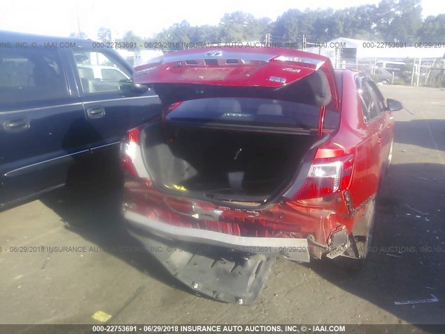 4T1BD1FK9CU040873 - 2012 TOYOTA CAMRY HYBRID/LE/XLE 红色 照片 6