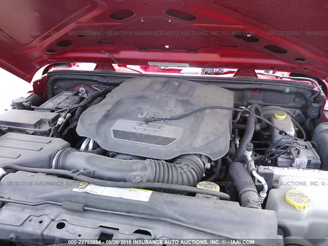 1C4AJWAG0CL166523 - 2012 JEEP WRANGLER SPORT 红色 照片 10