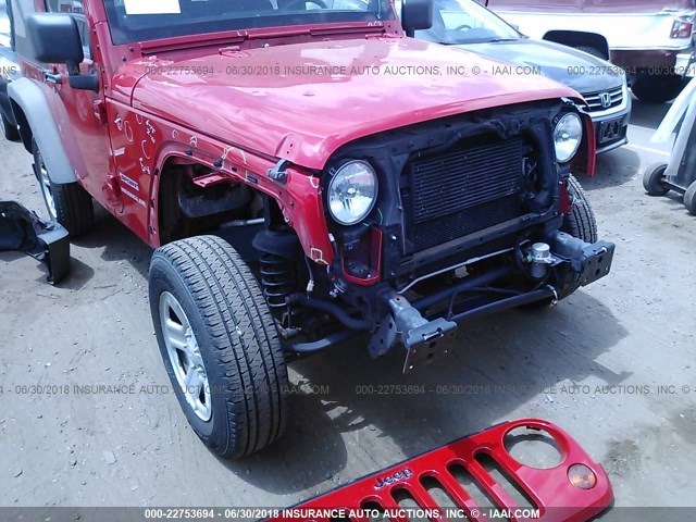 1C4AJWAG0CL166523 - 2012 JEEP WRANGLER SPORT 红色 照片 6