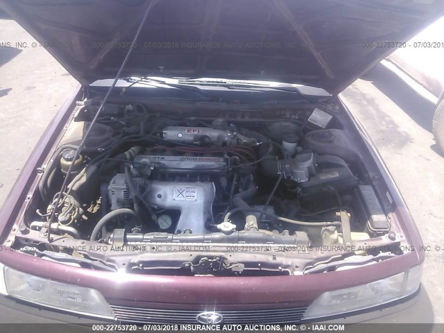 JT2SV21E9L0357075 - 1990 TOYOTA CAMRY DLX MAROON photo 10