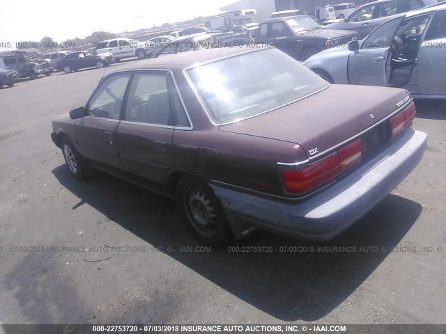 JT2SV21E9L0357075 - 1990 TOYOTA CAMRY DLX MAROON photo 3