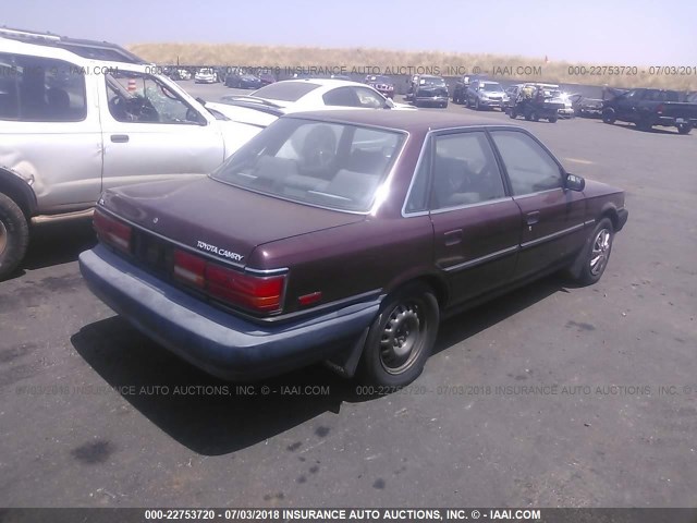 JT2SV21E9L0357075 - 1990 TOYOTA CAMRY DLX MAROON photo 4