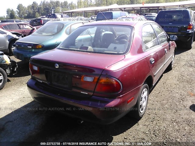 JM1BB1415T0349638 - 1996 MAZDA PROTEGE DX/LX/ES RED photo 4