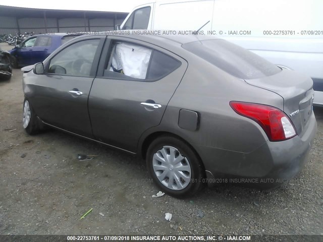 3N1CN7AP2CL839810 - 2012 NISSAN VERSA S/SV/SL Dark Brown photo 3