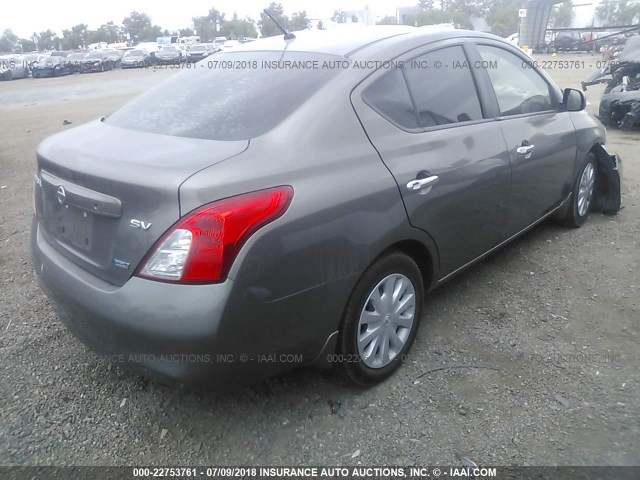 3N1CN7AP2CL839810 - 2012 NISSAN VERSA S/SV/SL Dark Brown photo 4