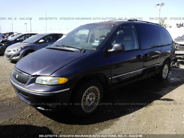 1C4GP64L1VB311398 - 1997 CHRYSLER TOWN & COUNTRY LXI BLUE photo 2