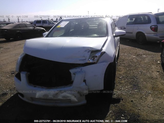 3N1AB61E37L712238 - 2007 NISSAN SENTRA 2.0/2.0S/2.0SL WHITE photo 6