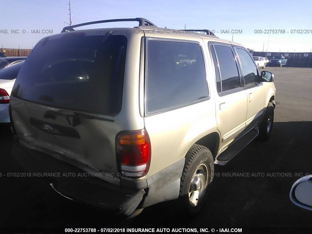 1FMZU73E3YZA77010 - 2000 FORD EXPLORER XLT GOLD photo 4