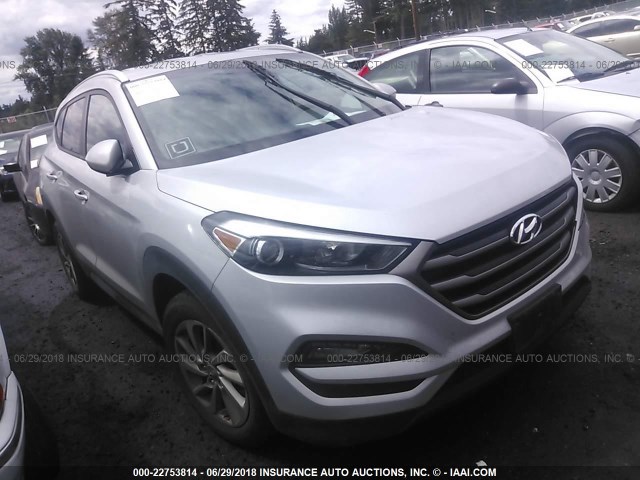 KM8J3CA49GU036086 - 2016 HYUNDAI TUCSON LIMITED/SPORT AND ECO/SE SILVER photo 1