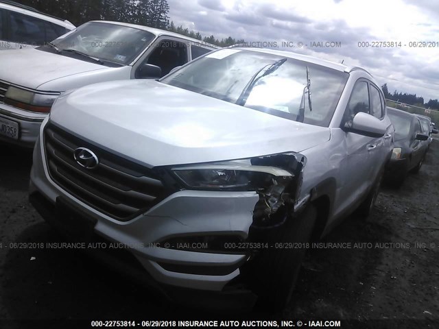 KM8J3CA49GU036086 - 2016 HYUNDAI TUCSON LIMITED/SPORT AND ECO/SE SILVER photo 2