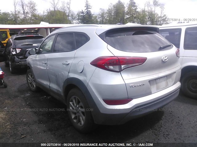 KM8J3CA49GU036086 - 2016 HYUNDAI TUCSON LIMITED/SPORT AND ECO/SE SILVER photo 3
