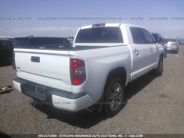 5TFAW5F1XEX412571 - 2014 TOYOTA TUNDRA CREWMAX PLATINUM Blanc photo 4
