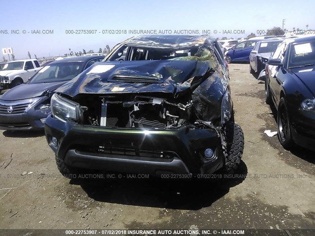 3TMJU4GN0CM129486 - 2012 TOYOTA TACOMA DOUBLE CAB PRERUNNER GREEN photo 6