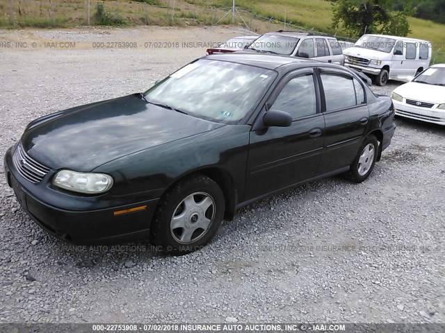 1G1ND52J82M629586 - 2002 CHEVROLET MALIBU GREEN photo 2