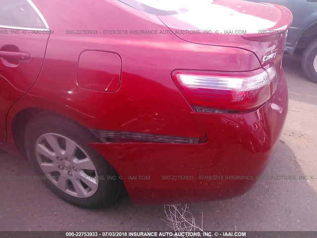 4T1BE46K68U253530 - 2008 TOYOTA CAMRY CE/LE/XLE/SE RED photo 6