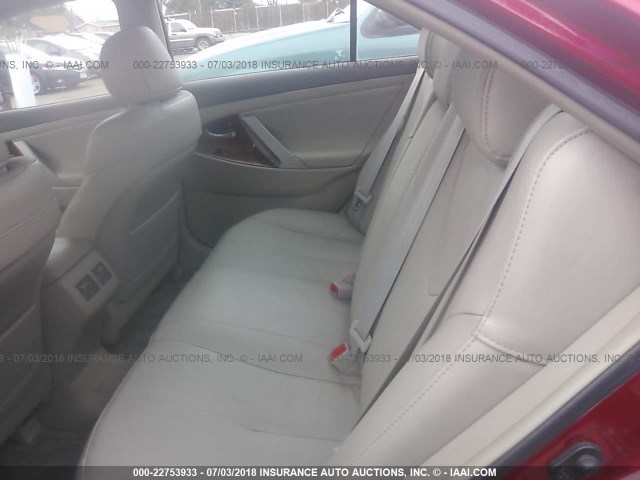 4T1BE46K68U253530 - 2008 TOYOTA CAMRY CE/LE/XLE/SE RED photo 8