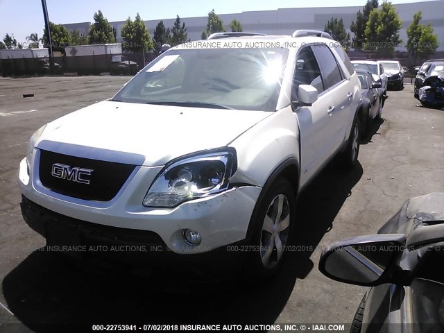 1GKLRMED3AJ102124 - 2010 GMC ACADIA SLT-1 WHITE photo 2