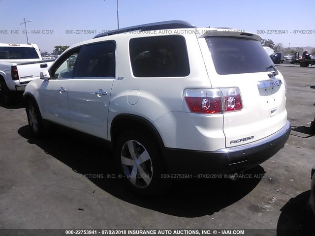 1GKLRMED3AJ102124 - 2010 GMC ACADIA SLT-1 WHITE photo 3