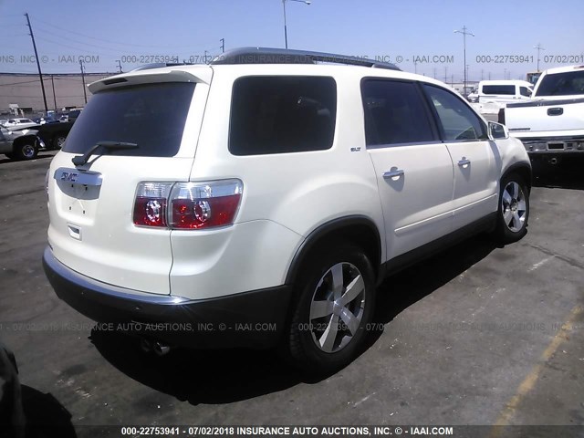 1GKLRMED3AJ102124 - 2010 GMC ACADIA SLT-1 WHITE photo 4