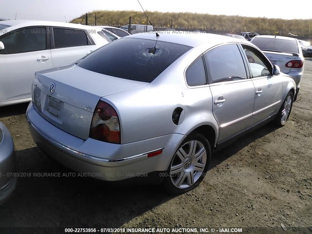 WVWRU63B65E063500 - 2005 VOLKSWAGEN PASSAT GLX 银色 照片 4