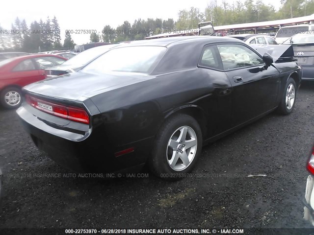 2B3CJ4DV0AH289659 - 2010 DODGE CHALLENGER SE BLACK photo 4