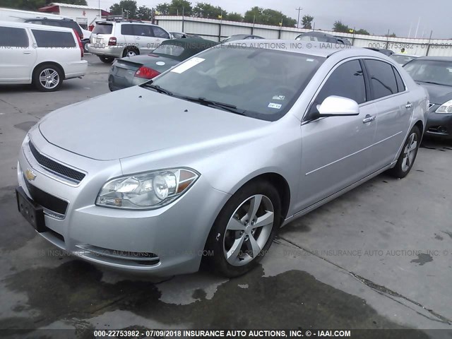1G1ZC5E05CF396859 - 2012 CHEVROLET MALIBU 1LT SILVER photo 2