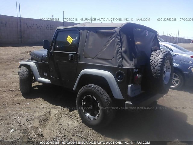 1J4FA39S82P746665 - 2002 JEEP WRANGLER / TJ X BLACK photo 3