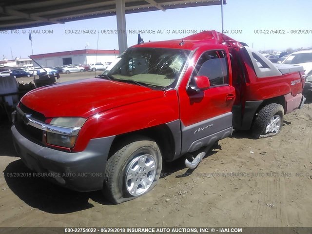 3GNEC13T03G130988 - 2003 CHEVROLET AVALANCHE C1500 RED photo 2