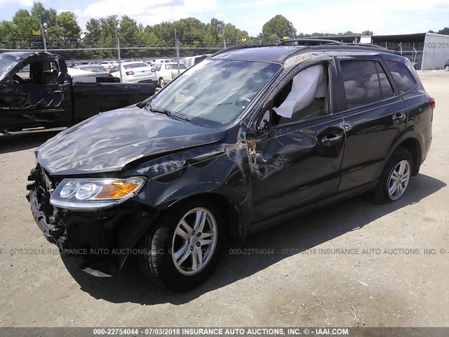 5XYZGDAB9CG099099 - 2012 HYUNDAI SANTA FE GLS GRAY photo 2