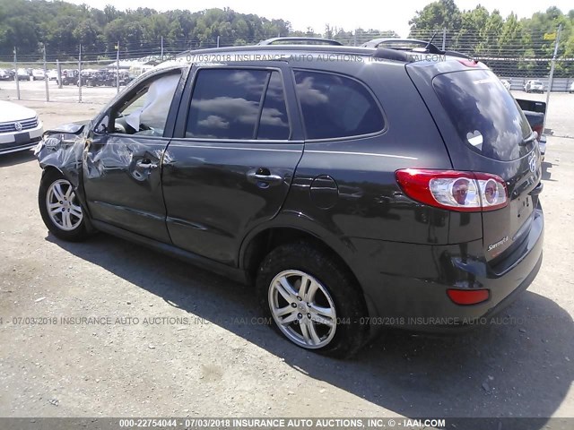 5XYZGDAB9CG099099 - 2012 HYUNDAI SANTA FE GLS GRAY photo 3