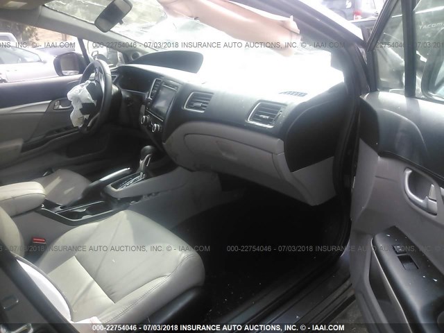 19XFB2F92FE240334 - 2015 HONDA CIVIC EXL GRAY photo 5