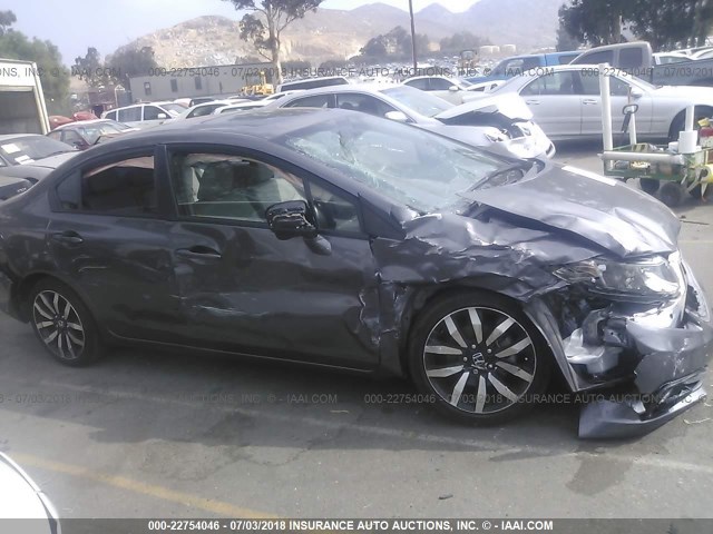 19XFB2F92FE240334 - 2015 HONDA CIVIC EXL GRAY photo 6