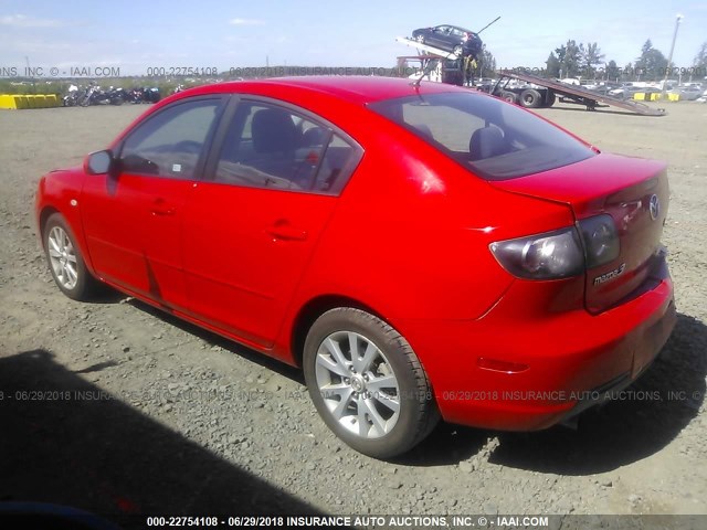 JM1BK12F871611361 - 2007 MAZDA 3 I RED photo 3